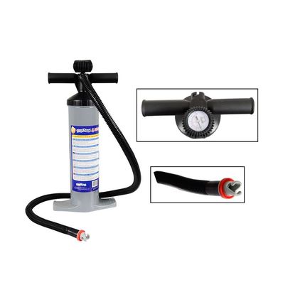 Dual Action Auto Two Stage SUP Pump w/ Pressure Gauge